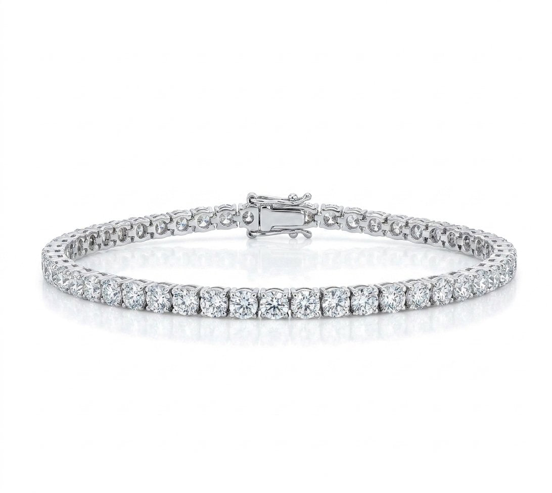 Diamond Bracelet in 14K White Gold - Front View by Kelly Christie