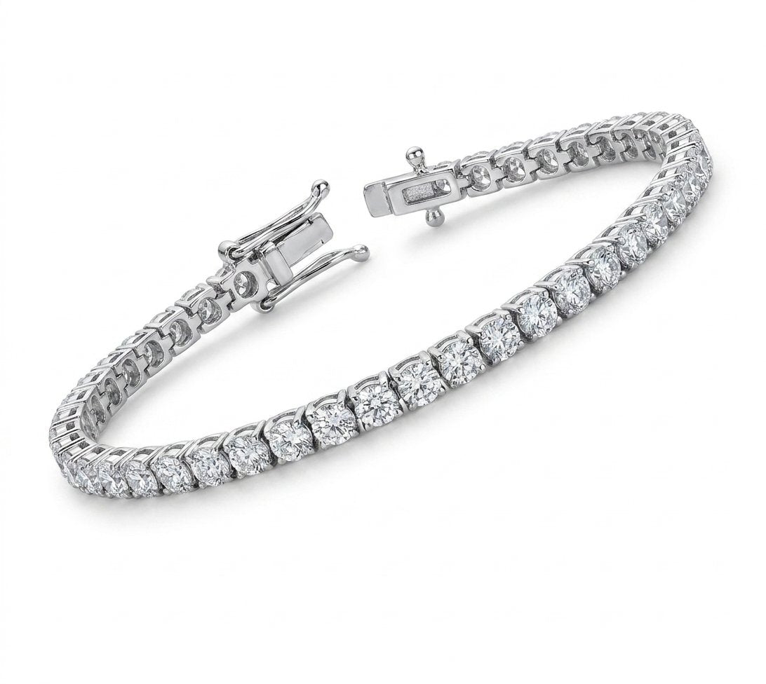 Diamond Bracelet in 14K White Gold - Three-Quarter View by Kelly Christie