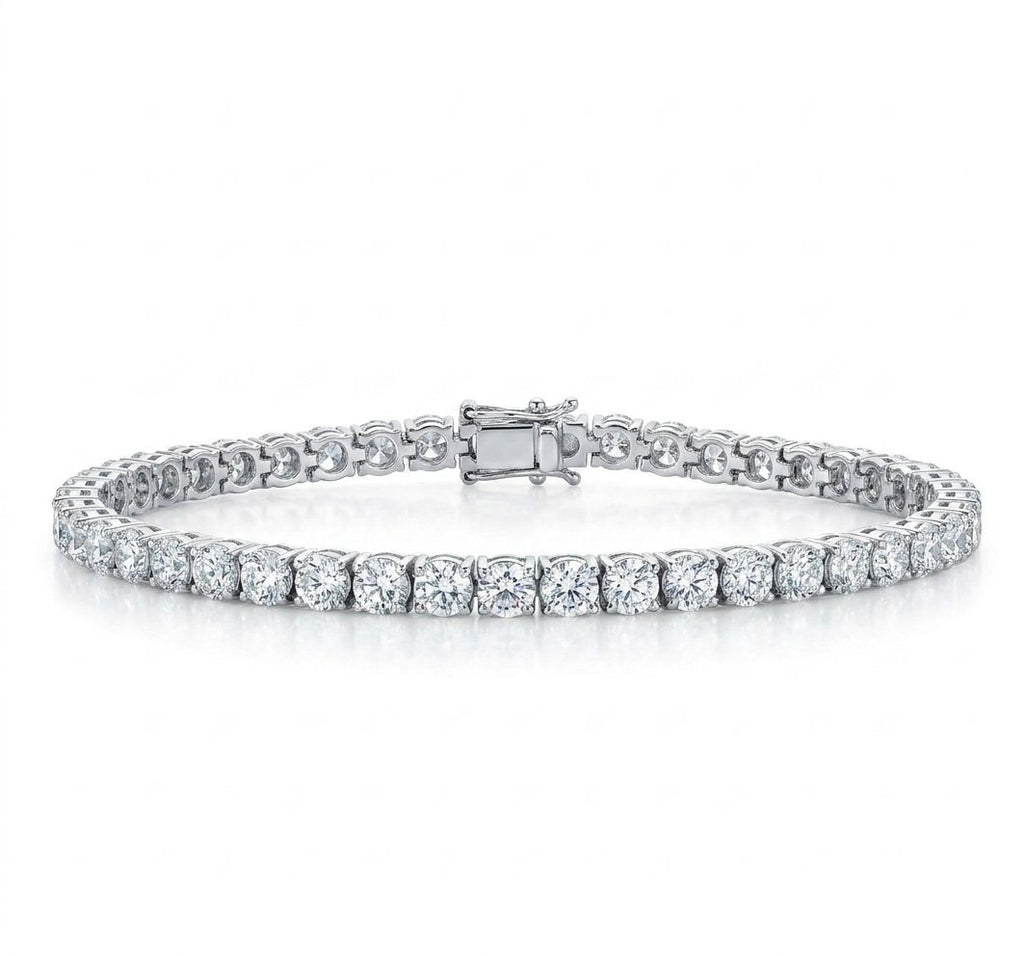Diamond Tennis Bracelet in 18K White Gold - Front View by Kelly Christie