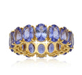 Tanzanite Eternity Band in 14K Yellow Gold - Front View by Kelly Christie
