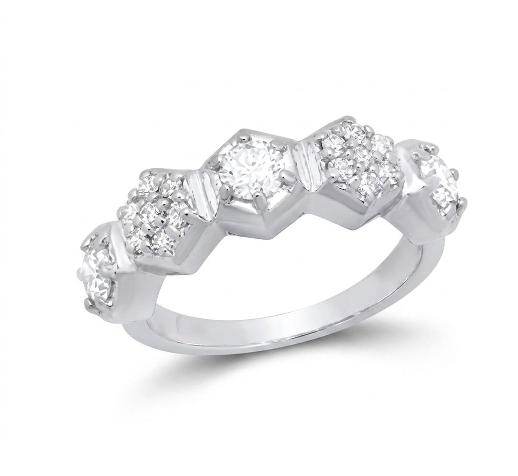 Diamond Ring in 14K White Gold - Three-Quarter View by Kelly Christie
