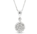 Diamond Pendant in 14K White Gold - Front View by Kelly Christie
