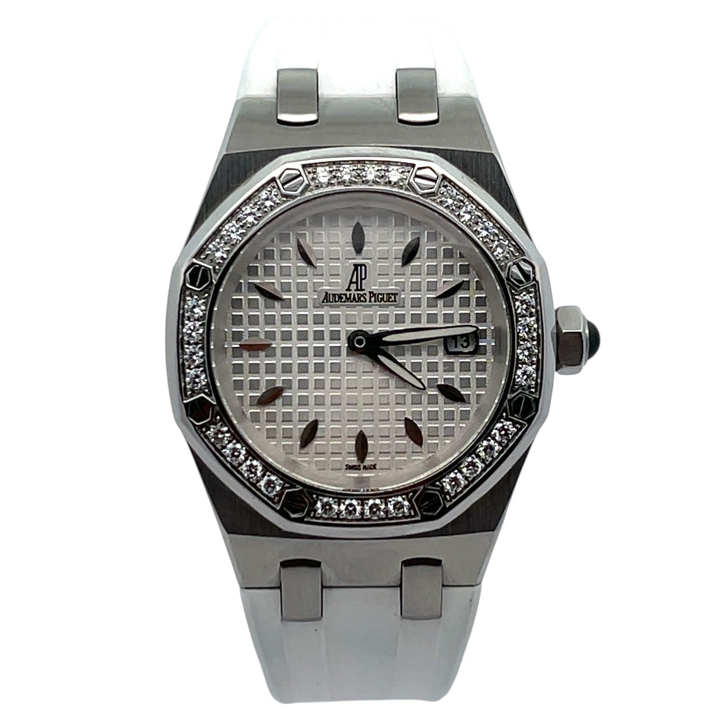 Audemars Piguet Royal Oak Lady Alinghi 67611.ZZ Diamond Bezel Silver Dial - Front View by Audemars Piguet