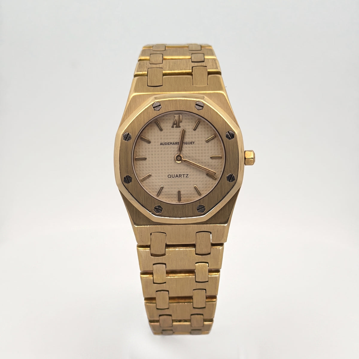 Audemars Piguet Royal Oak 6007BA Yellow Gold Champagne Dial - Front View by Audemars Piguet