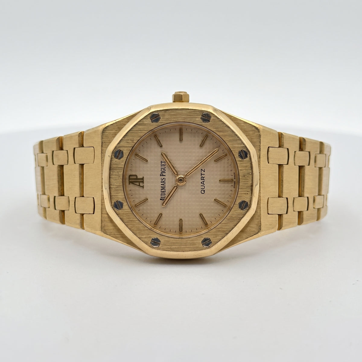 Audemars Piguet Royal Oak 6007BA Yellow Gold Champagne Dial - Wrist / Lifestyle View by Audemars Piguet
