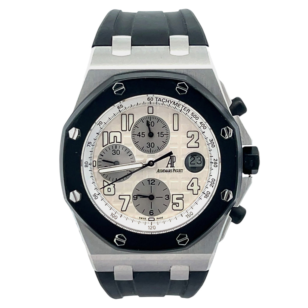 Audemars Piguet Royal Oak Offshore Chronograph 25940SK.OO Cream Dial - Front View by Audemars Piguet