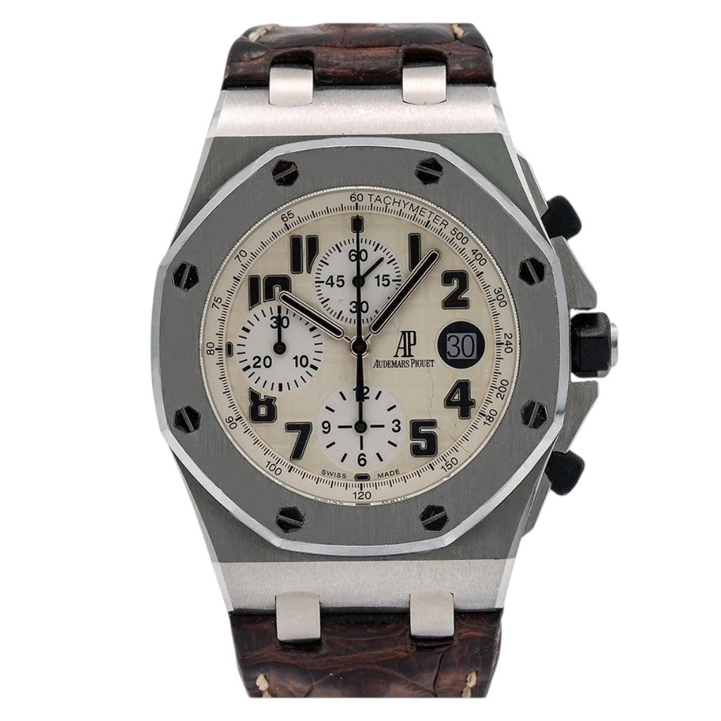 Audemars Piguet Royal Oak Offshore Safari 261710ST White Dial - Front View by Audemars Piguet
