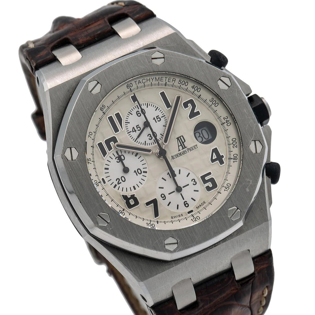 Audemars Piguet Royal Oak Offshore Safari 261710ST White Dial - Side View by Audemars Piguet