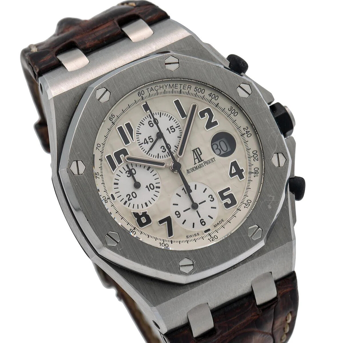 Audemars Piguet Royal Oak Offshore Safari 261710ST White Dial - Side View by Audemars Piguet