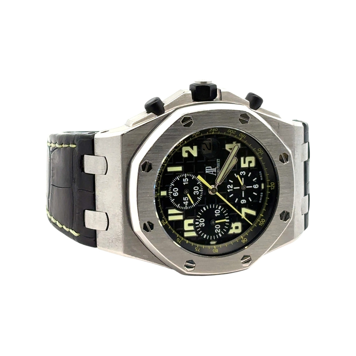 Audemars Piguet Royal Oak Offshore 26170ST Steel Black & Green Dial - Angle View by Audemars Piguet