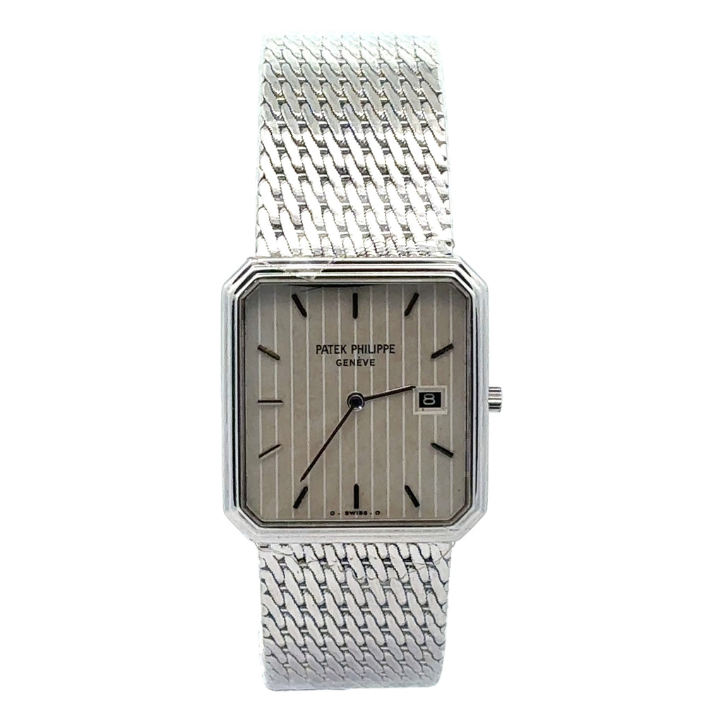 Patek Philippe Golden Ellipse 3773 18K White Gold White Dial - Front View by Patek Philippe