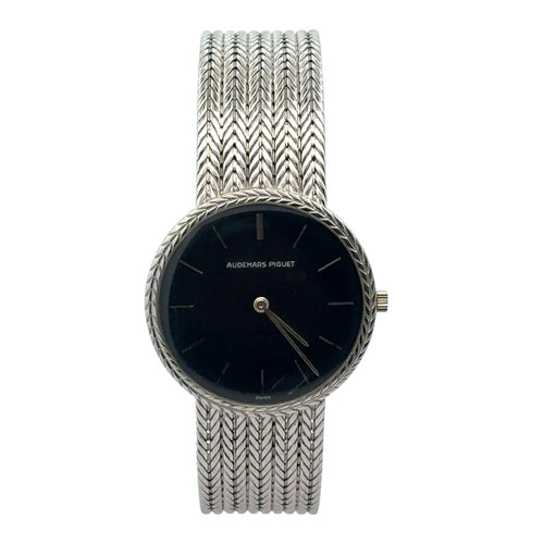 Audemars Piguet Cobra 18K White Gold Black Dial - Front View by Audemars Piguet