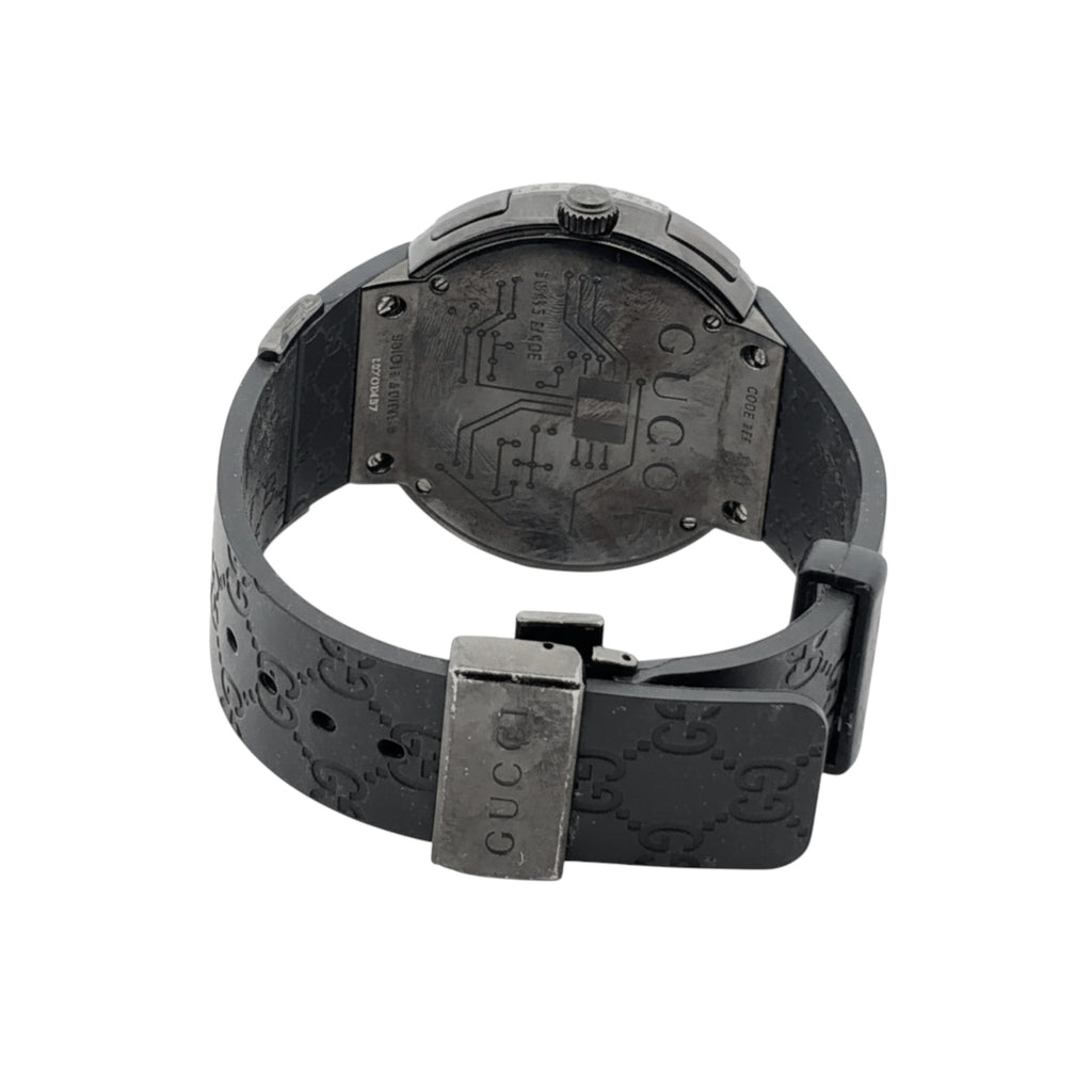 Gucci I-Gucci 114207 Diamond Bezel Black Dial - Angle View by Gucci