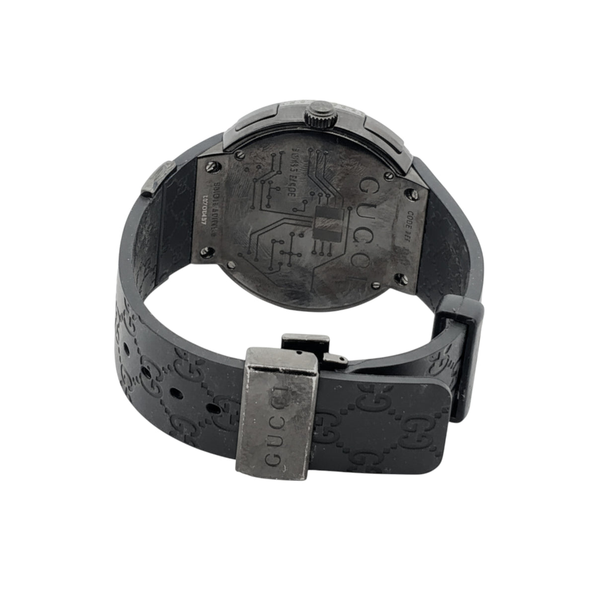 Gucci I-Gucci 114207 Diamond Bezel Black Dial - Angle View by Gucci
