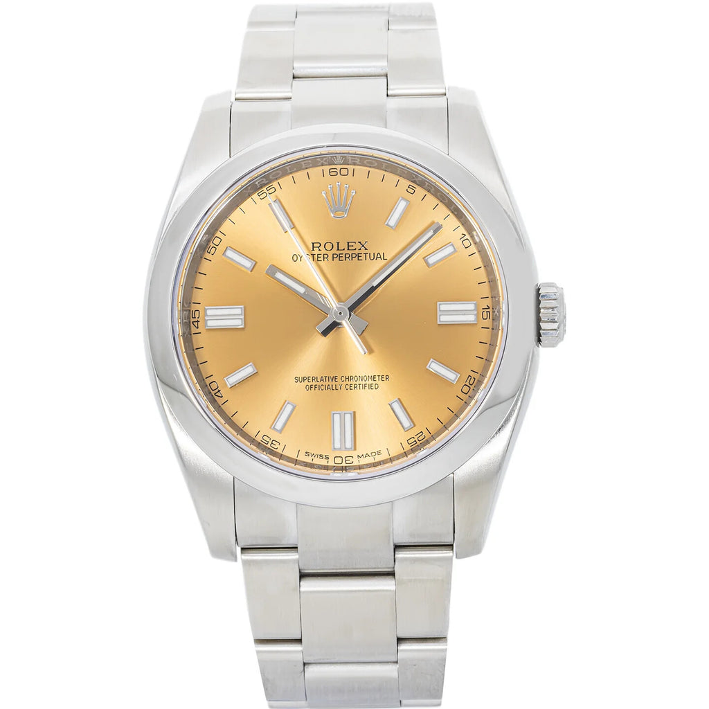 Rolex Oyster Perpetual 36 116000 Steel White Grape Dial - Front View by Rolex