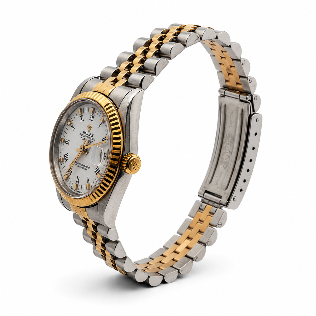 Rolex Datejust 31 68273 White Roman Dial Jubilee - Case Back View by Rolex