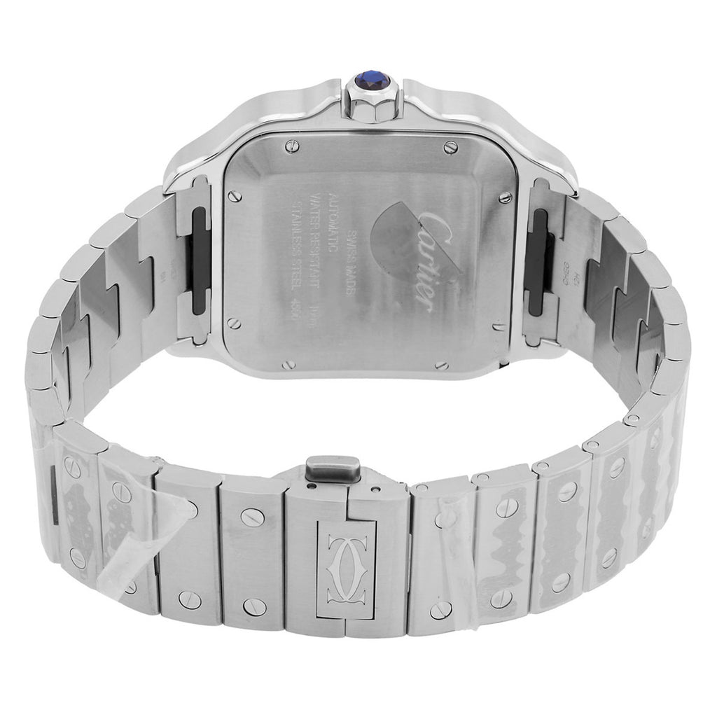 Cartier Santos Dual Time WSSA0076 Stainless Steel Grey Dial - Angle View by Cartier
