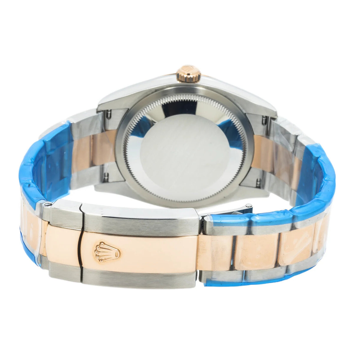 Rolex Datejust 36 126201 Two-Tone Rose Gold Silver Motif Dial - Side View by Rolex