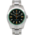 Rolex Milgauss 116400 Stainless Steel Black Dial - Front View by Rolex