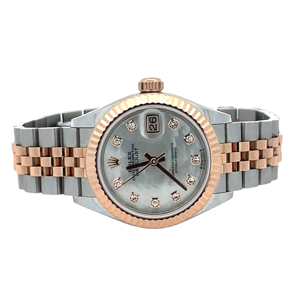 Rolex Datejust 279171 Two-Tone Rose Gold MOP Diamond Dial - Case Back View by Rolex