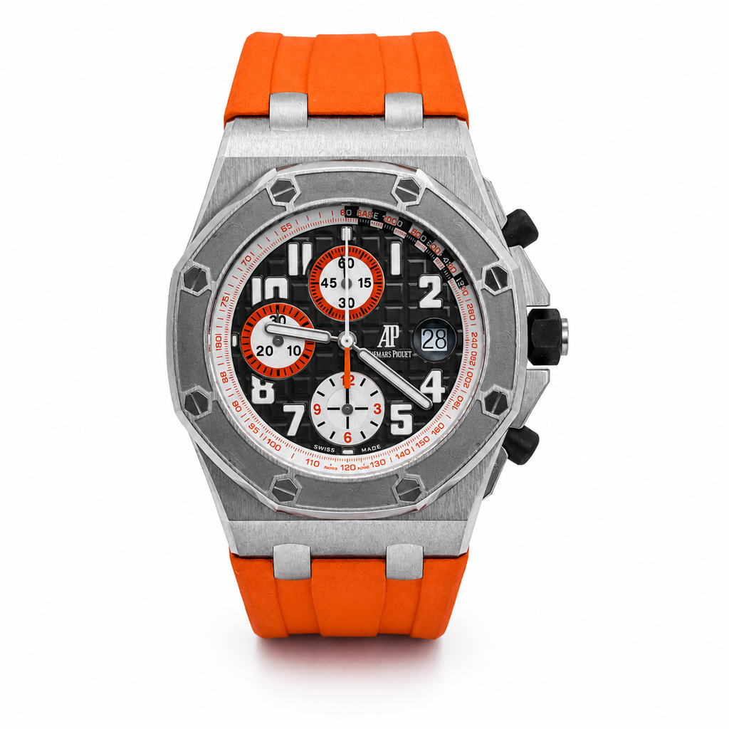 Audemars Piguet Royal Oak Offshore Chronograph 26175ST Steel Grey Dial - Front View by Audemars Piguet