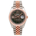 Rolex Datejust 41 126331 Rose Gold and Steel Wimbledon Grey Roman Dial - Front View by Rolex