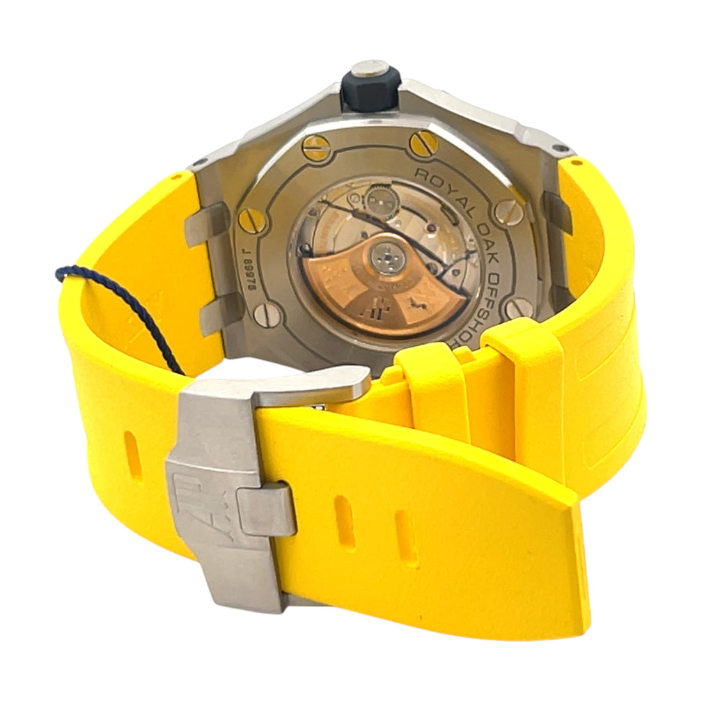 Audemars Piguet Royal Oak Offshore Diver 15720ST Steel Blue Dial - Case Back View by Audemars Piguet