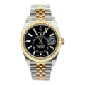 Rolex Sky-Dweller 326933 Yellow Gold & Steel Black Index Dial - Front View by Rolex