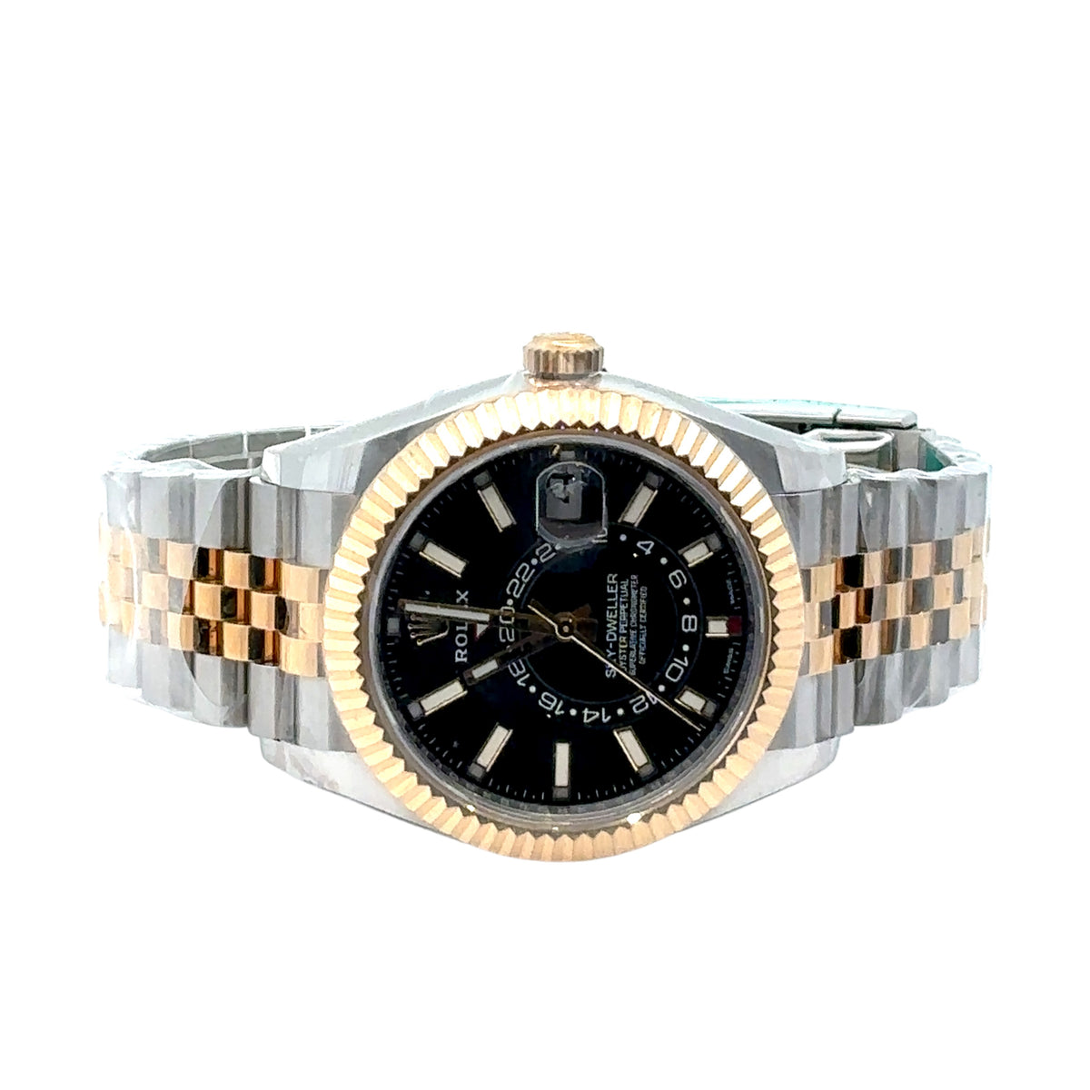 Rolex Sky-Dweller 326933 Yellow Gold & Steel Black Index Dial - Case Back View by Rolex