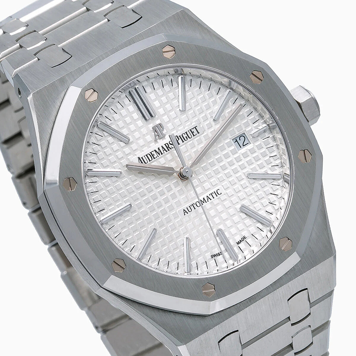 Audemars Piguet Royal Oak 15400ST Steel White Dial - Angle View by Audemars Piguet