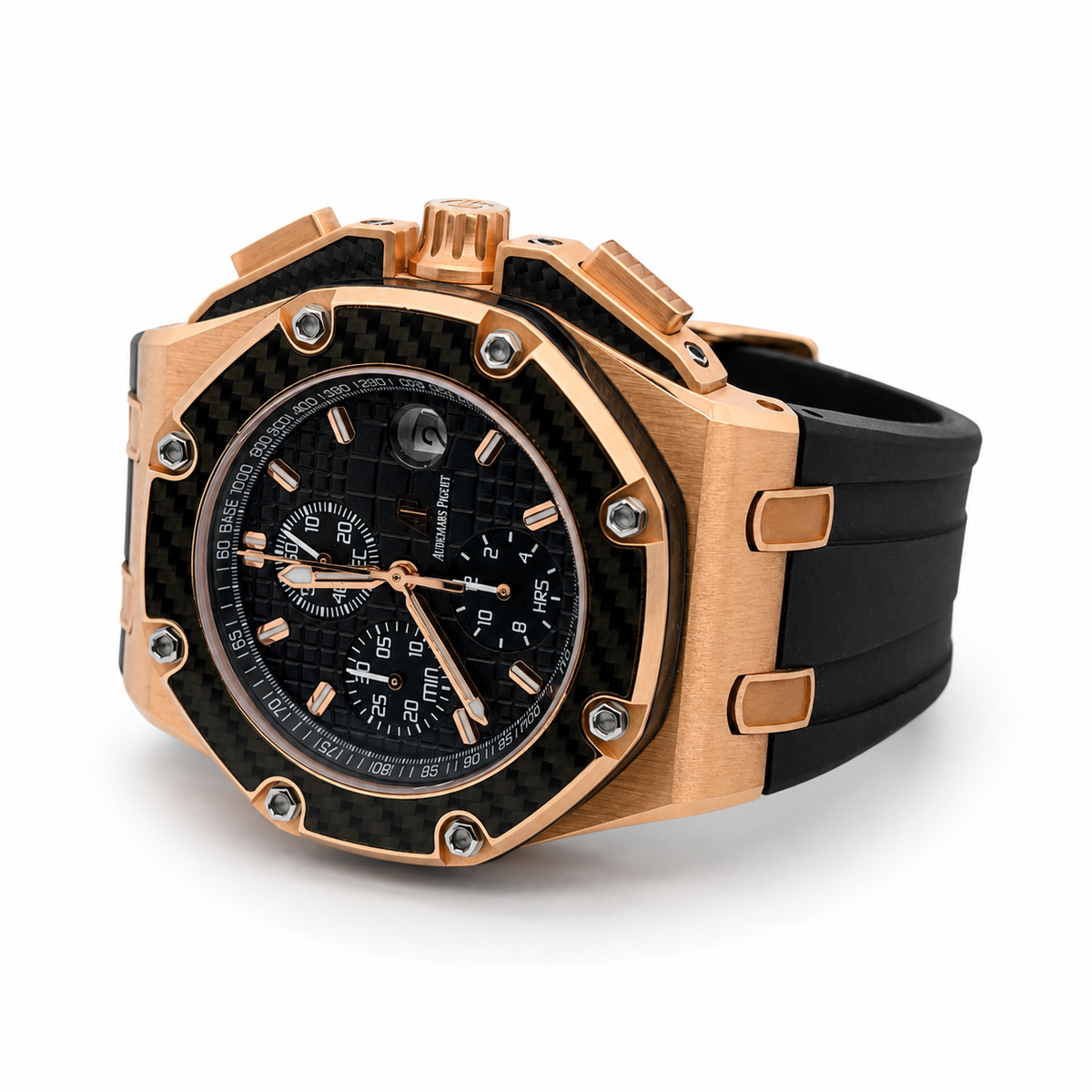 Audemars Piguet Royal Oak Offshore Montoya 26042RO Rose Gold Black Dial - Front View by Audemars Piguet