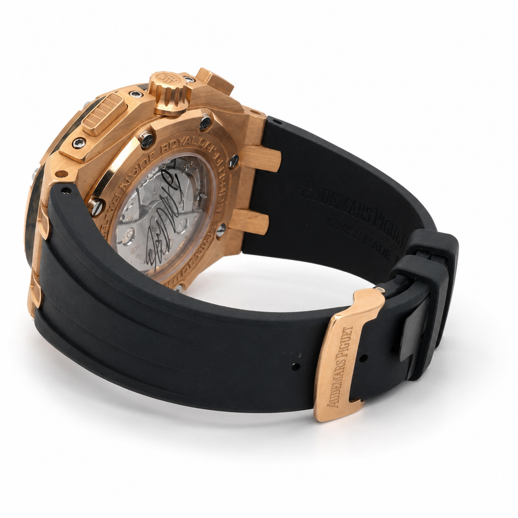 Audemars Piguet Royal Oak Offshore Montoya 26042RO Rose Gold Black Dial - Angle View by Audemars Piguet