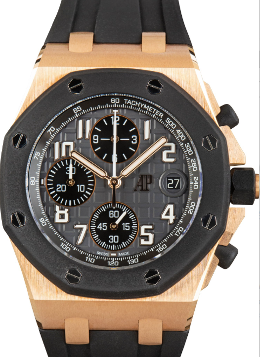 Audemars Piguet Royal Oak Offshore Chronograph 26238OK Black Dial - Front View by Audemars Piguet