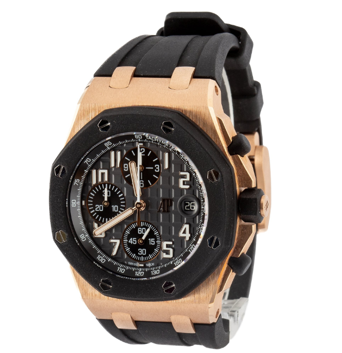 Audemars Piguet Royal Oak Offshore Chronograph 26238OK Black Dial - Angle View by Audemars Piguet