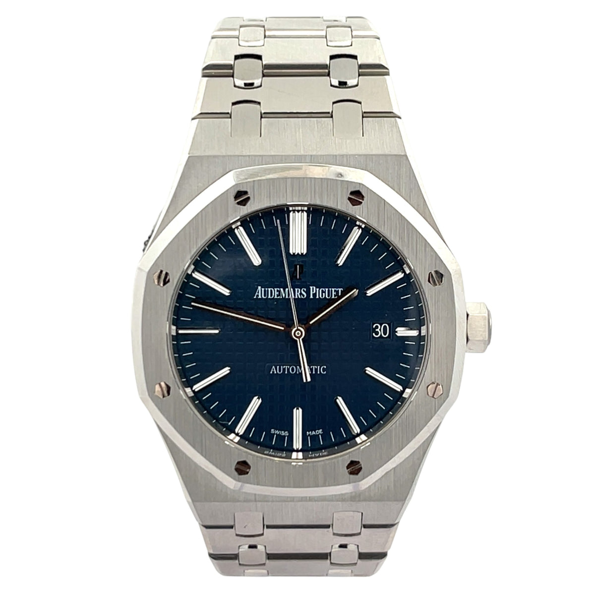 Audemars Piguet Royal Oak 15400ST Steel Blue Dial - Front View by Audemars Piguet
