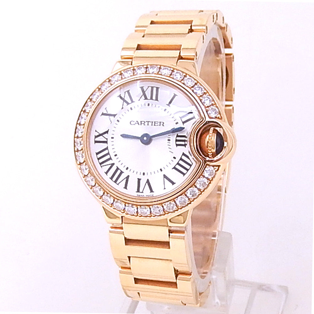 Cartier Ballon Bleu WE9002Z3 18k Rose Gold Silver Dial - Front View by Cartier