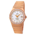 Omega Constellation 18k Rose Gold Mother of Pearl Diamond Dial - Front View by Omega