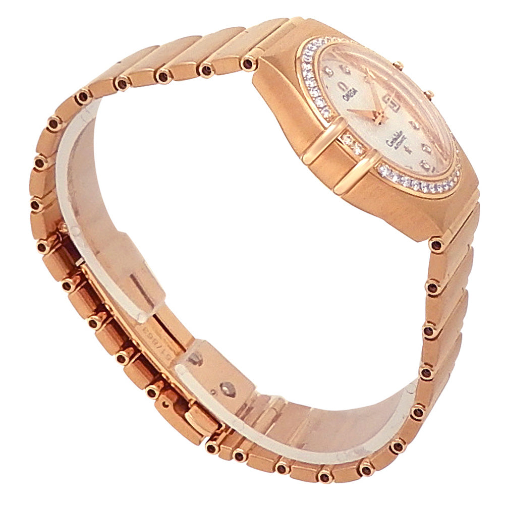 Omega Constellation 18k Rose Gold Mother of Pearl Diamond Dial - Side View by Omega