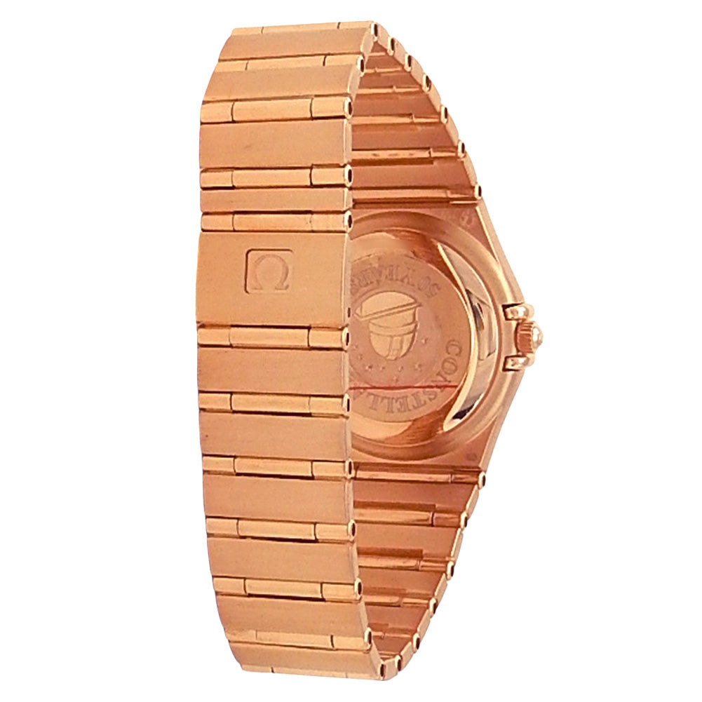 Omega Constellation 18k Rose Gold Mother of Pearl Diamond Dial - Case Back View by Omega
