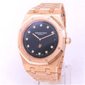 Audemars Piguet Royal Oak Jumbo Extra-Thin 15207OR.OO.1240OR.01 Rose Gold Black Dial - Front View by Audemars Piguet