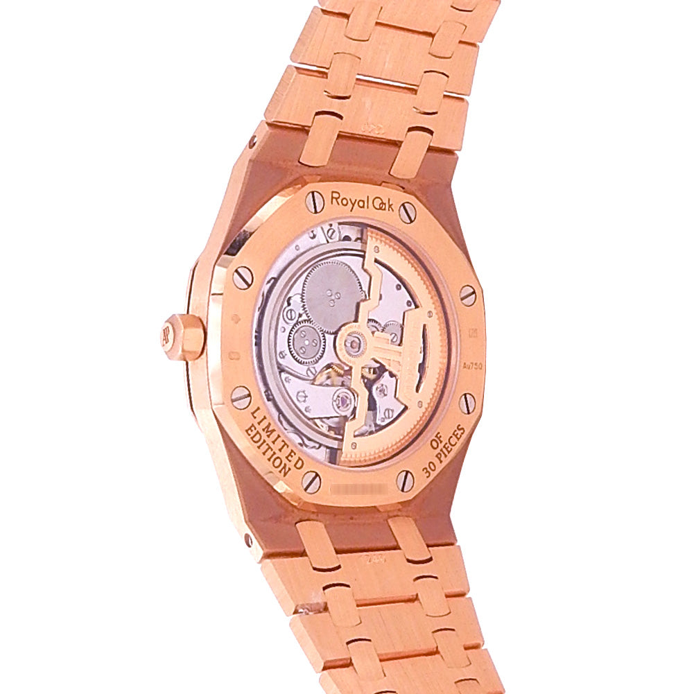 Audemars Piguet Royal Oak Jumbo Extra-Thin 15207OR.OO.1240OR.01 Rose Gold Black Dial - Wrist / Lifestyle View by Audemars Piguet