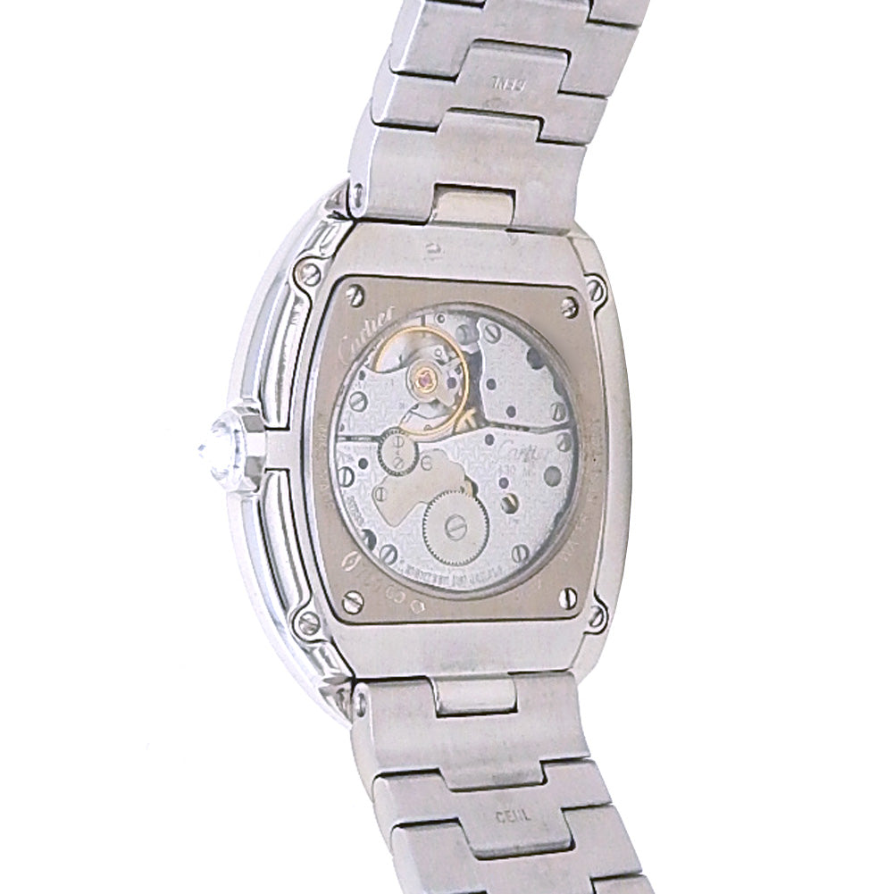 Cartier Baignoire Large WB520010 18k White Gold Silver Dial - Wrist / Lifestyle View by Cartier