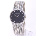Audemars Piguet Vintage 14066BC 18k White Gold Black Diamond Dial - Front View by Audemars Piguet