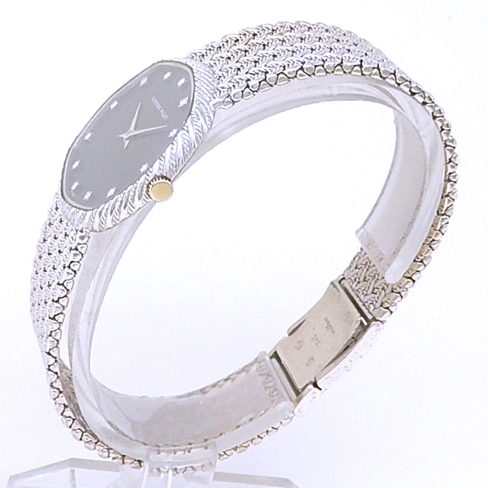 Audemars Piguet Vintage 14066BC 18k White Gold Black Diamond Dial - Angle View by Audemars Piguet