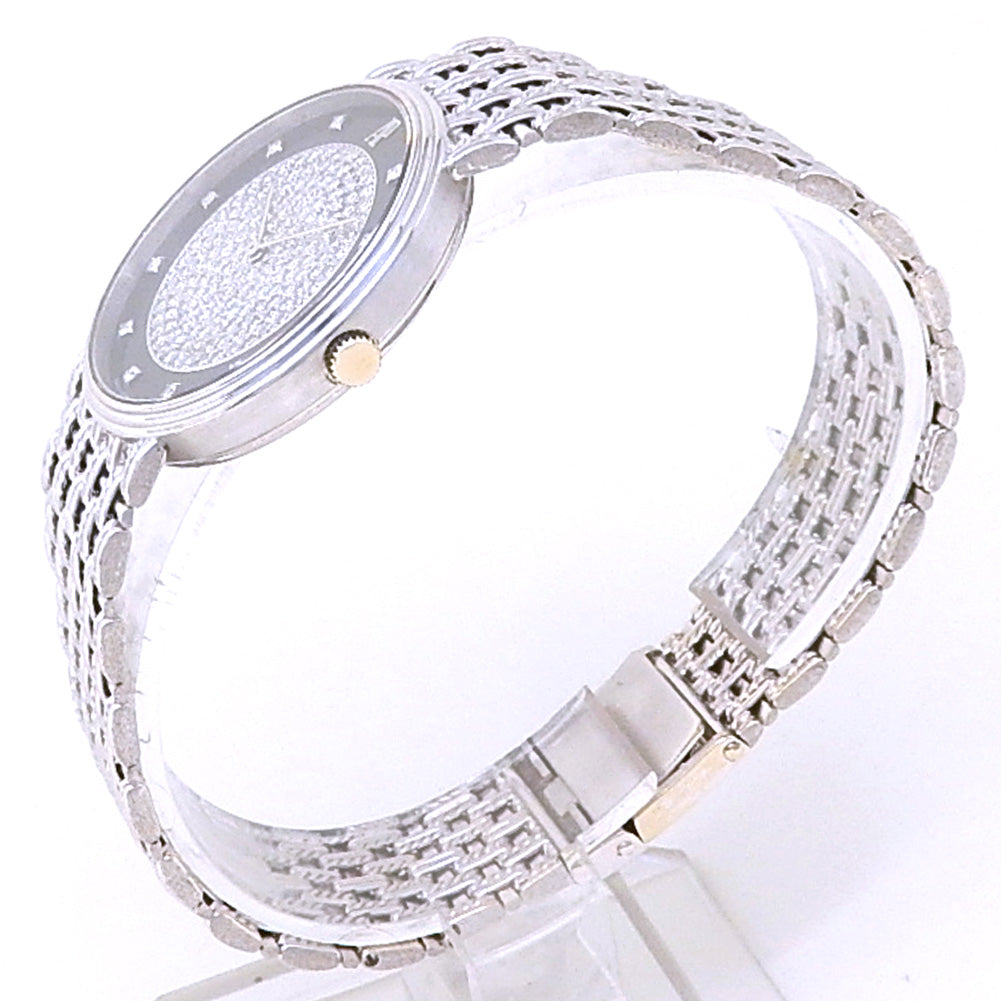 Audemars Piguet Vintage 56301BC 18k White Gold Black Diamond Pave Dial - Angle View by Audemars Piguet