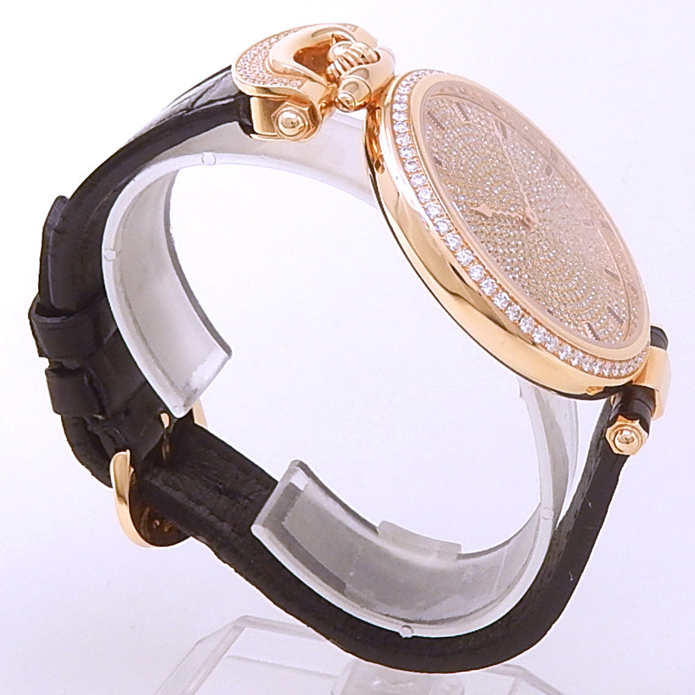 Bovet Collection Chateau de Motiers G800 18k Rose Gold Diamonds Pave - Side View by Bovet