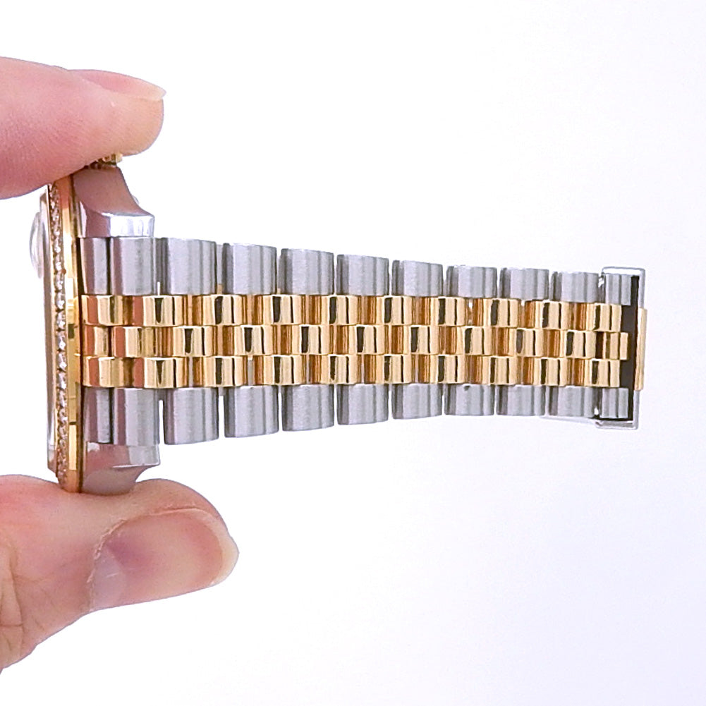 Rolex Datejust 126283RBR Yellow Gold Steel White Dial - Clasp / Buckle View by Rolex