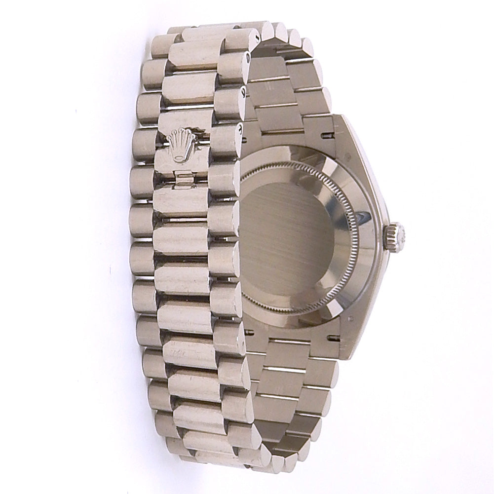 Rolex Day-Date 40 228239 18k White Gold Silver Dial - Case Back View by Rolex