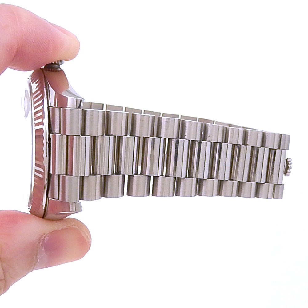 Rolex Day-Date 40 228239 18k White Gold Silver Dial - Clasp / Buckle View by Rolex