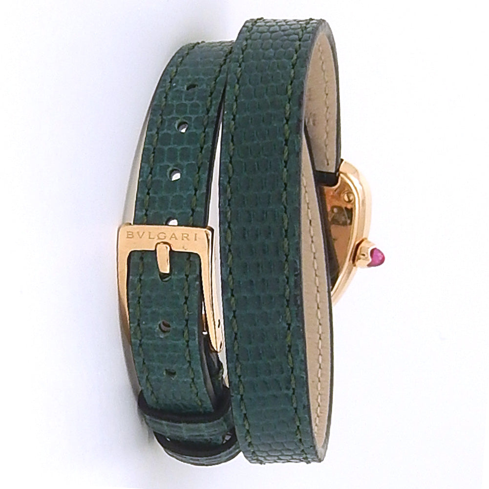 Bvlgari Serpenti 102726 18k Rose Gold Green Lacquered Dial - Case Back View by Bvlgari